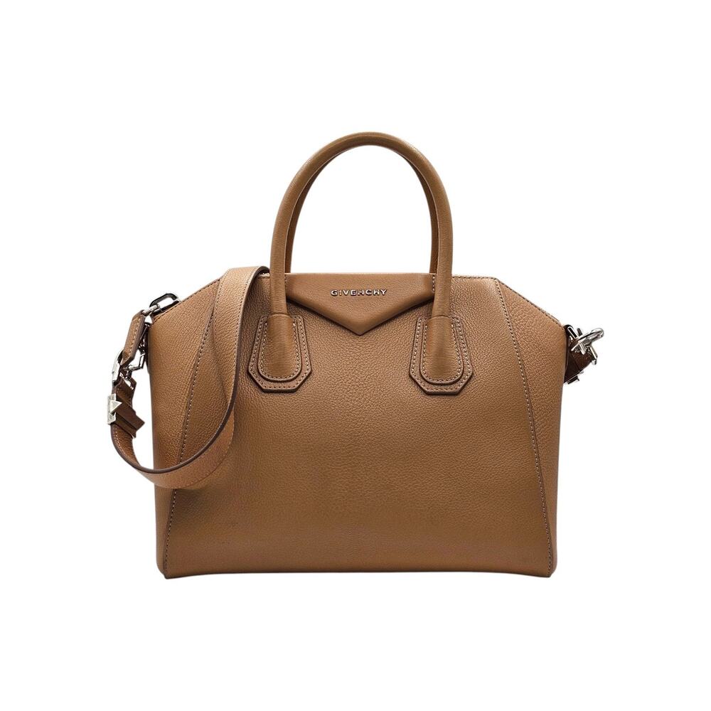 Givenchy Antigona Small Sugar Goatskin Leather Satchel Bag Brown - $2500 - Picture 3 of 8